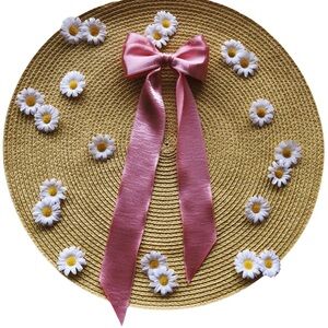 Metallic Rose Pink Hair Bow